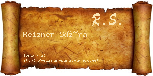 Reizner Sára névjegykártya